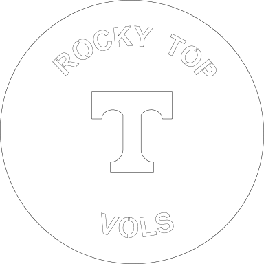 Rocky Top Vols 16 ga 11" Dia. #4 Finish SSTL Wall Plaque